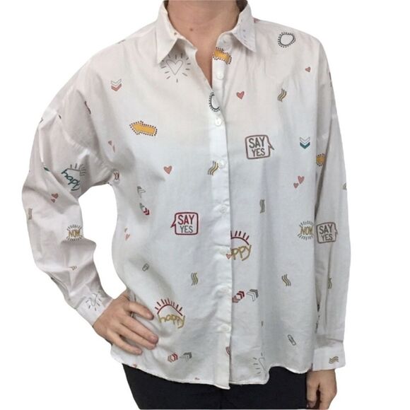 Zara basics women’s oversized button up shirt - Picture 3 of 13